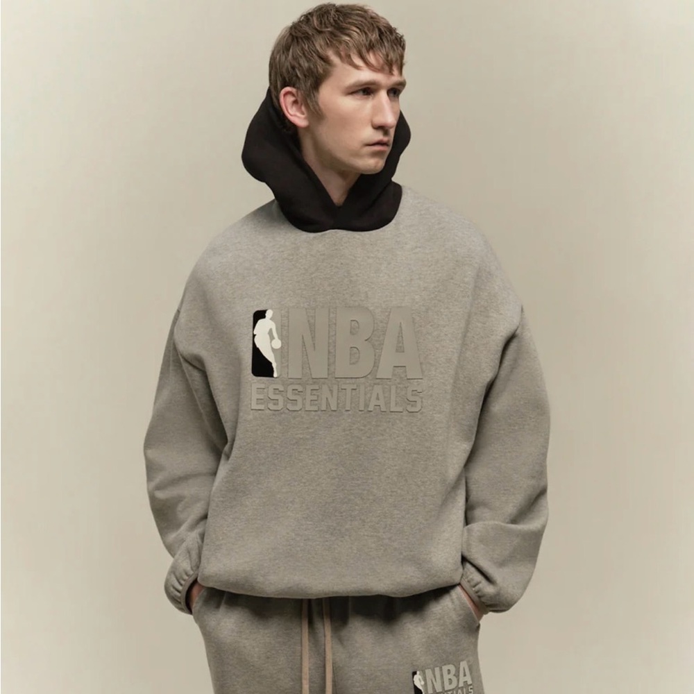 Essentials NBA Hoodie Warm Heather Black XS